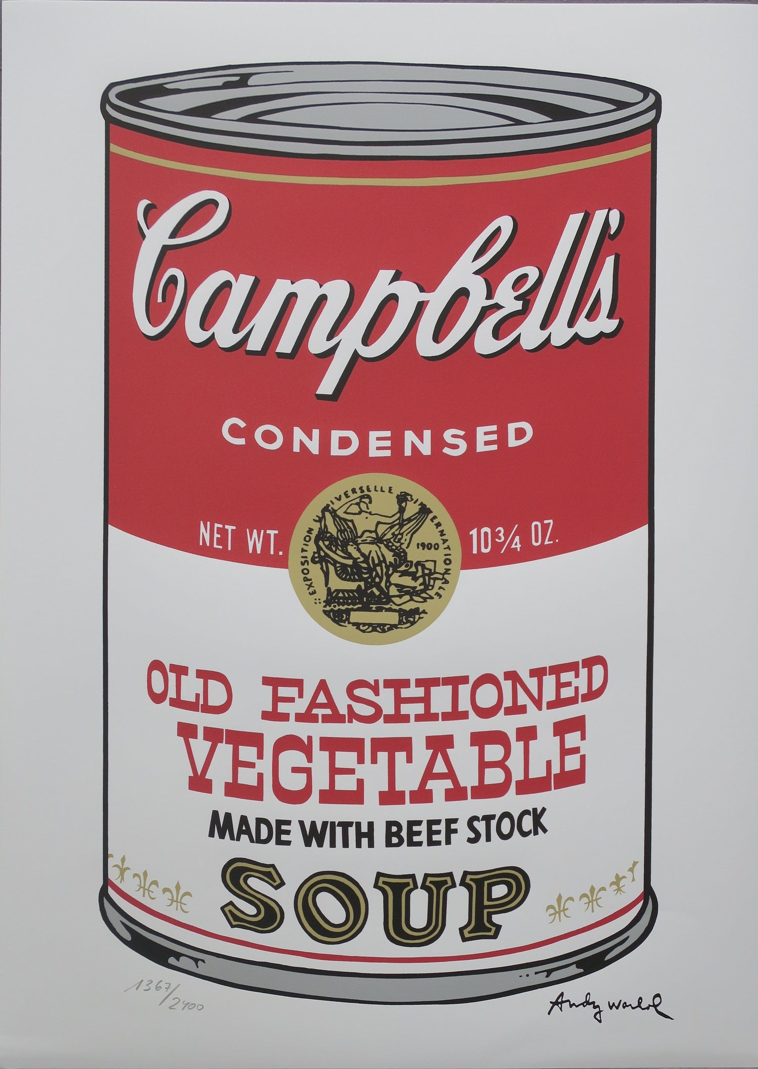 Andy Warhol Campbell's Soup old fashioned vegetable Lithograph