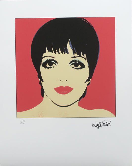 Andy Warhol Lithograph Liza Minnelli red