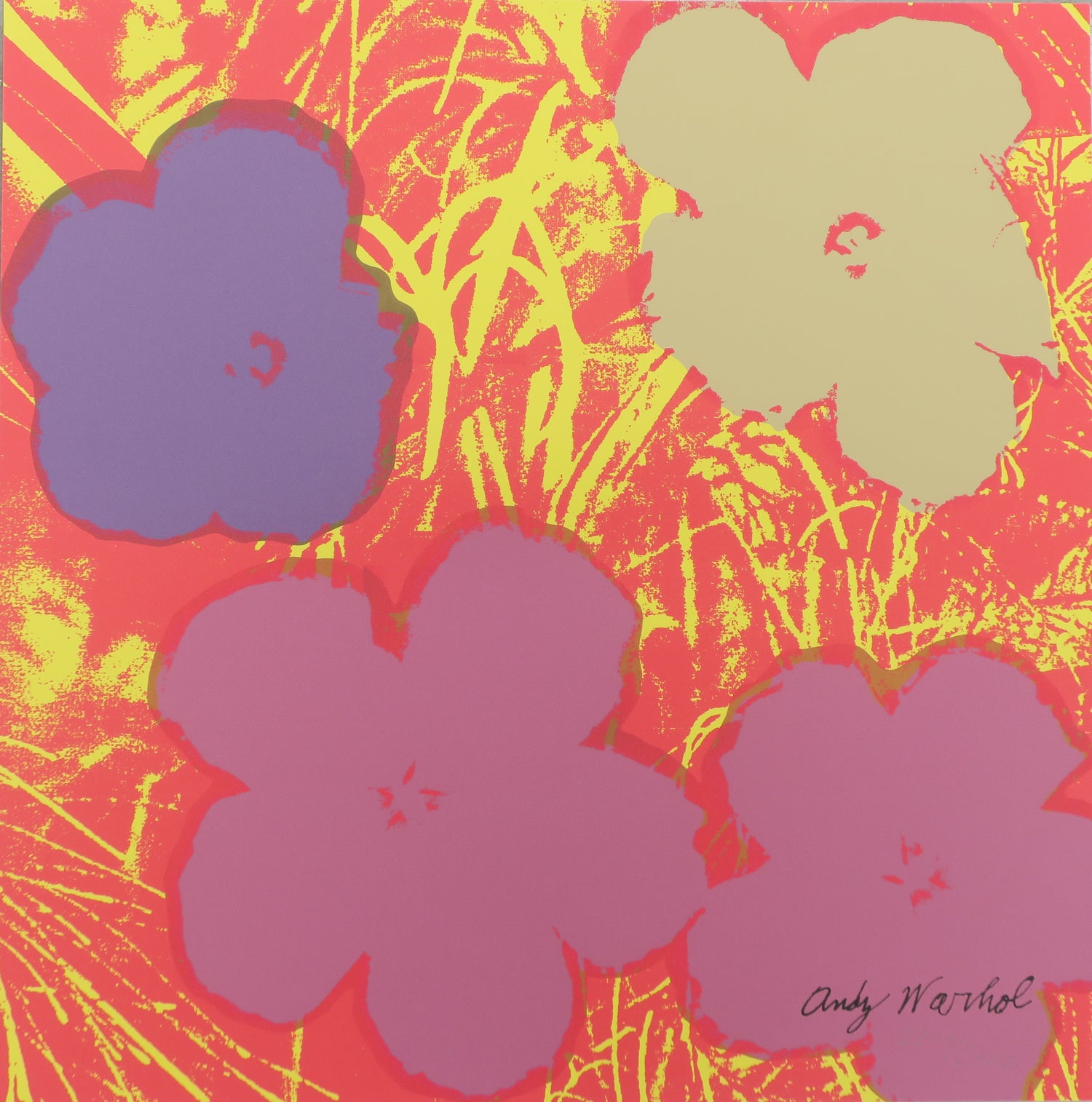 Andy Warhol Flowers signed Lithograph