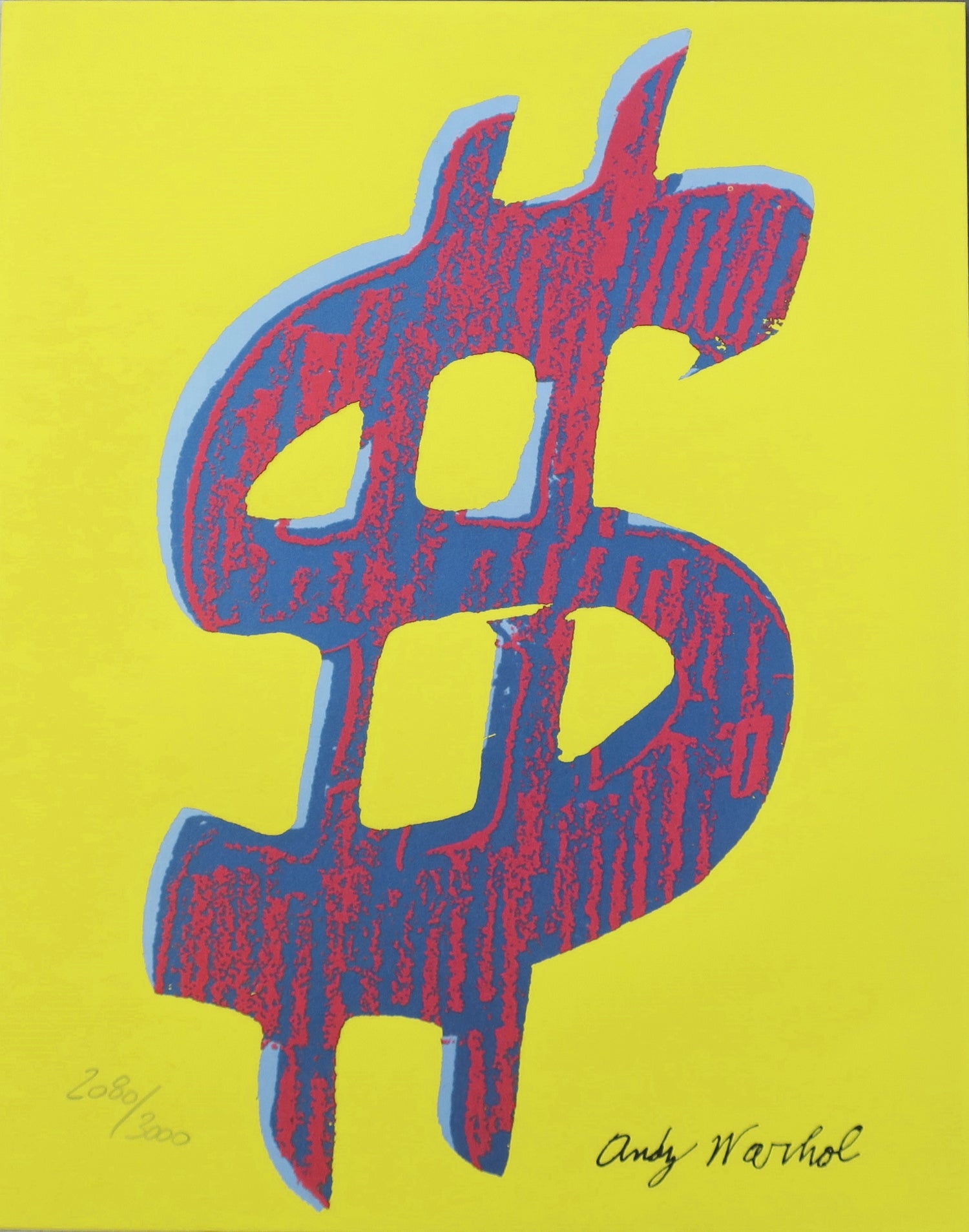 Andy Sign Andy Warhol Dollar Sign Lithograph – newPOPart Gallery