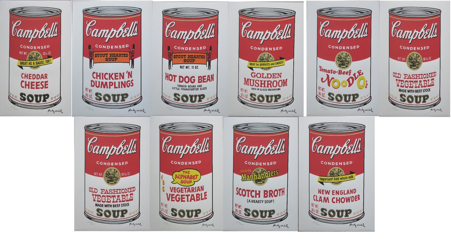 Andy Warhol Campbell's Soup II set 10 Lithographs