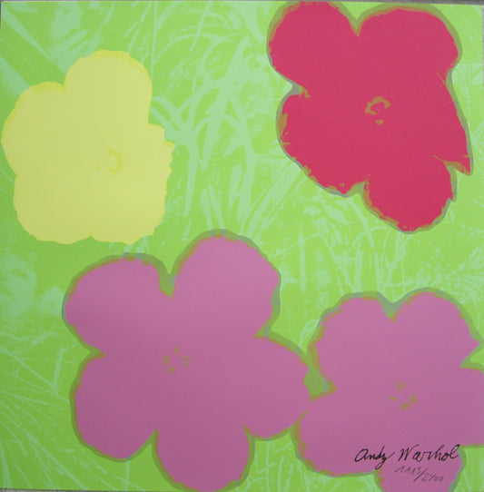 Andy Warhol Lithograph Flowers 68