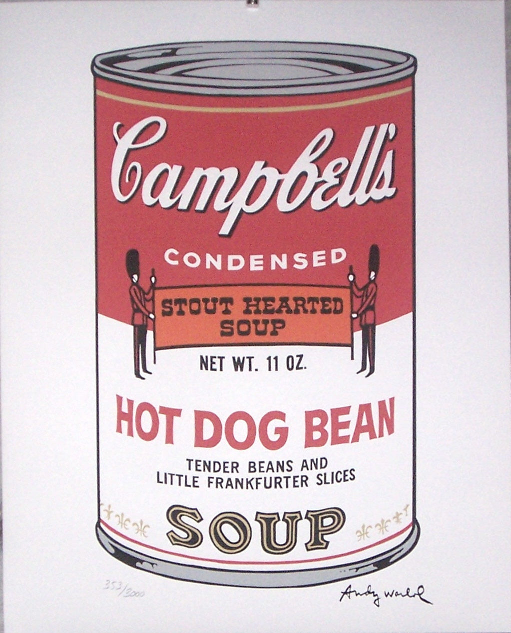 Andy Warhol Lithograph Campbell's Soup Hot Dog Bean