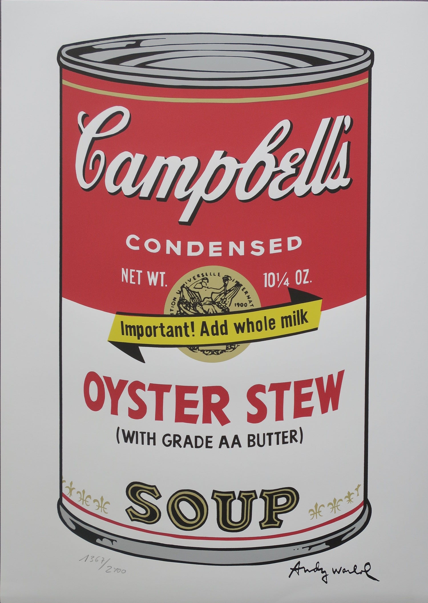 Andy Warhol Campbell's Soup Oyster Stew print