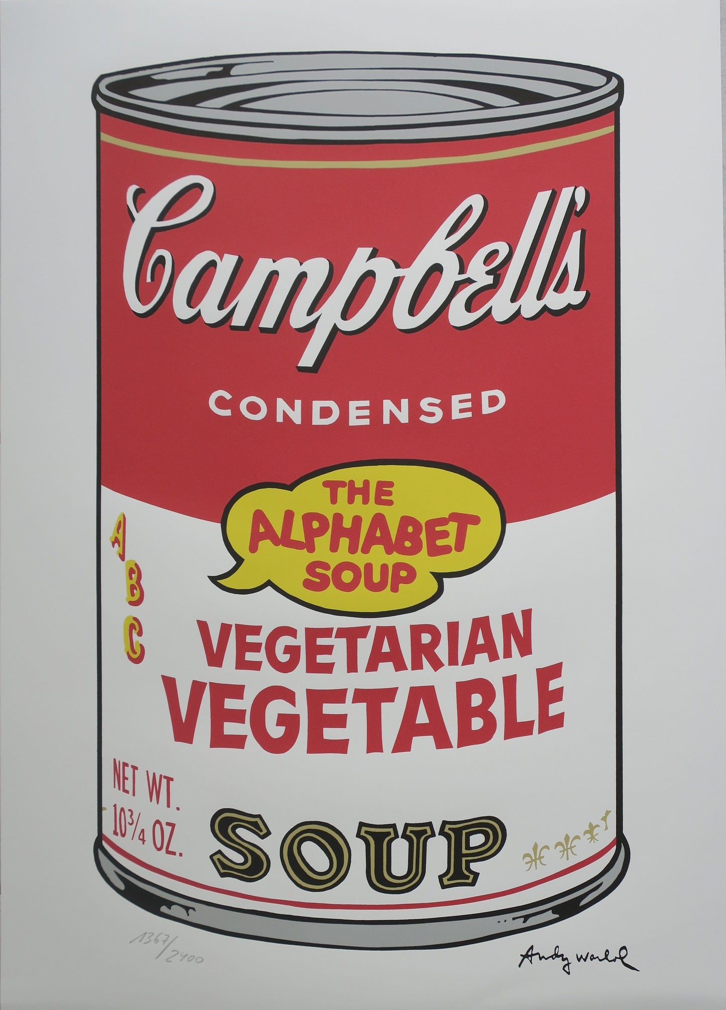 Andy Warhol Campbell's Soup Vegetarian Vegetable Lithograph
