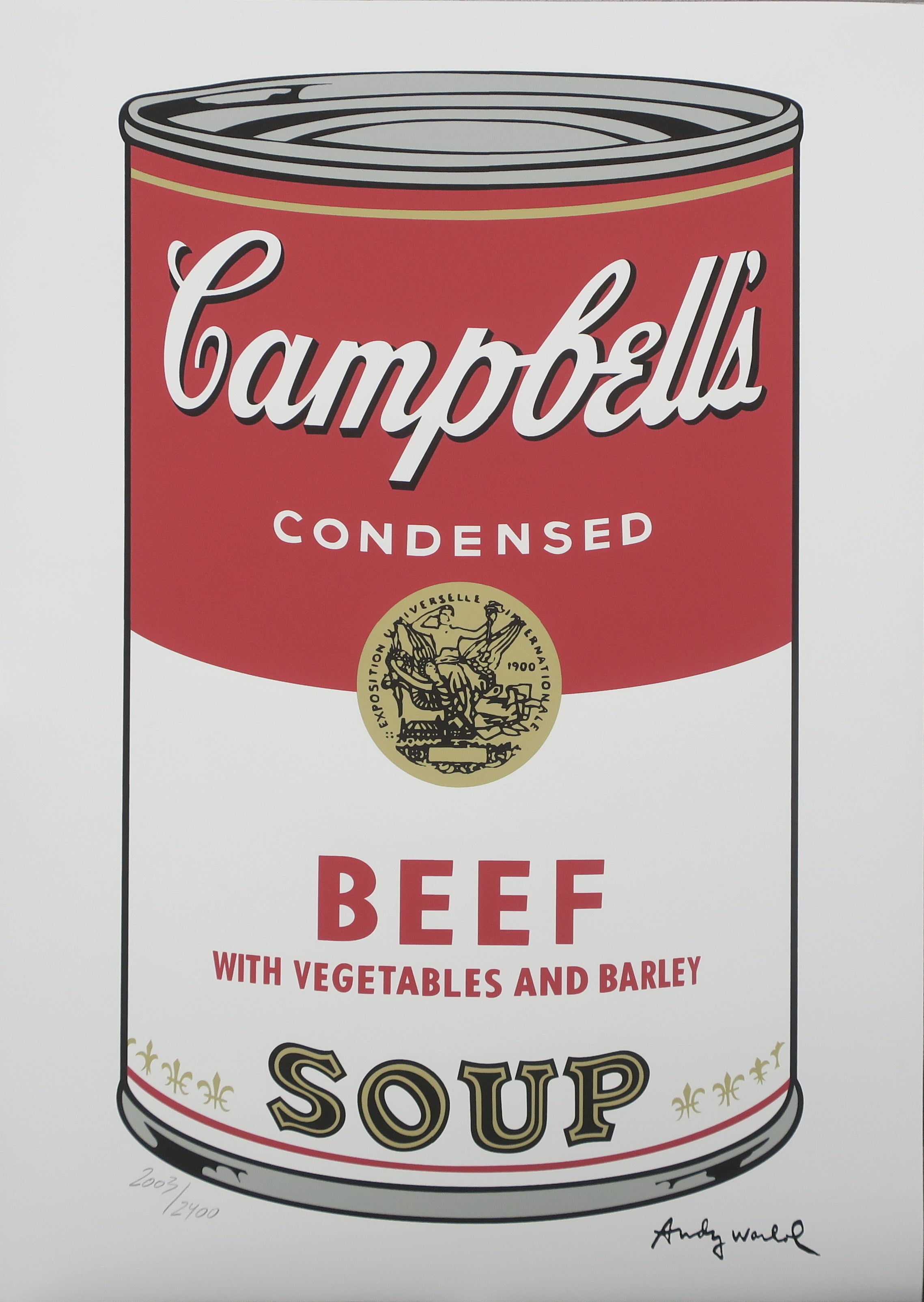 アンディウォーホル財団認定印Campbell’s soupe Can アンディウォーホル財団認定印Campbell's soupe Can - メルカリ