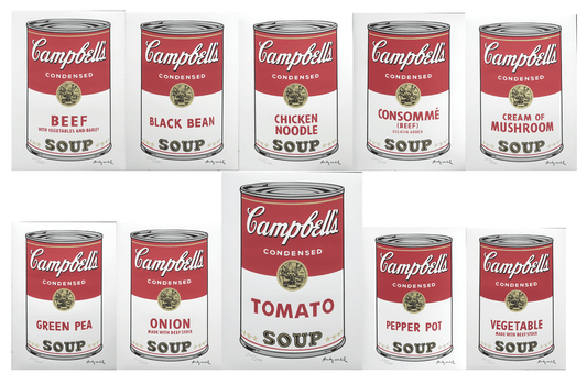 Andy Warhol Campbell's Soup I set 10 Lithographs