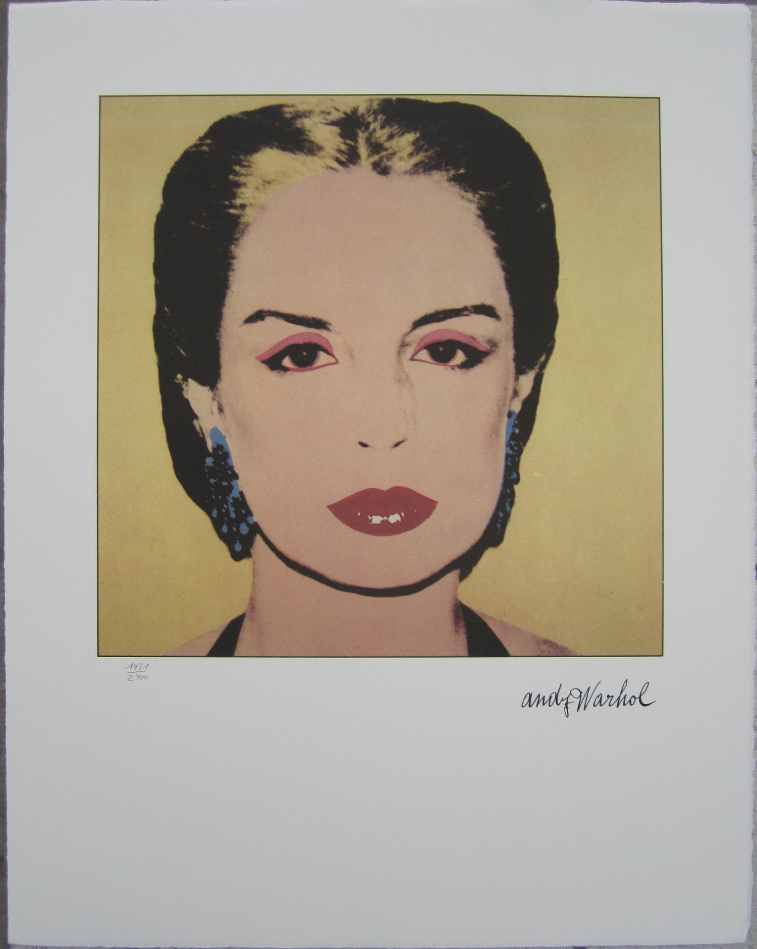 Andy Warhol Portraits Carolina Herrera lithograph