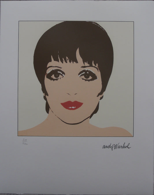 Andy Warhol Portrait Liza Minnelli Lithograph