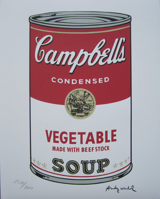 Andy Warhol Campbell's Soup Vegetable Lithograph